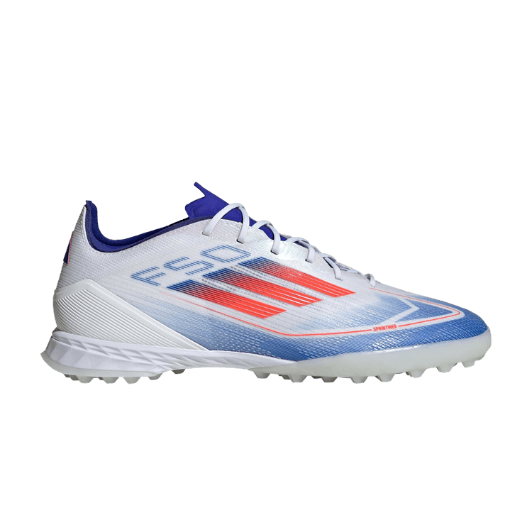 adidas Adizero F50 Pro TF 'Advancement Pack' — Cloud White/Solar Red/Lucid Blue