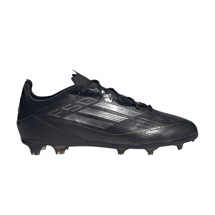 Adidas Adizero F50 Pro FG K 'Dark Spark Pack' — Core Black/Iron Metallic/Gold Metallic