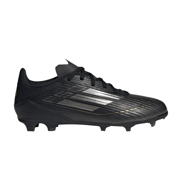 Adidas Adizero F50 League MG K 'Dark Spark Pack' — Core Black/Iron Metallic/Gold Metallic