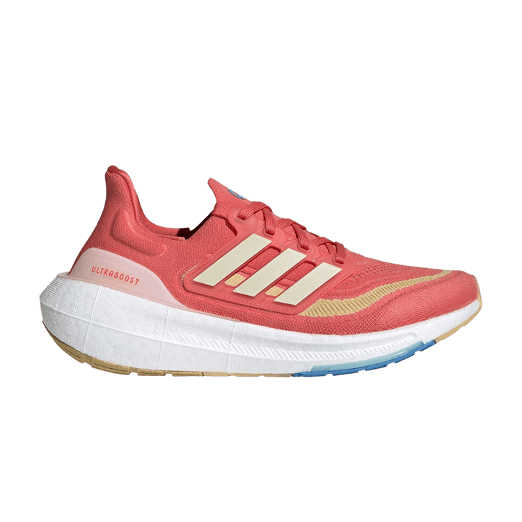 Adidas Wmns UltraBoost Light 'Blue Burst Pink Mismatched' — Blue Burst/Yellow/Semi Green Spark