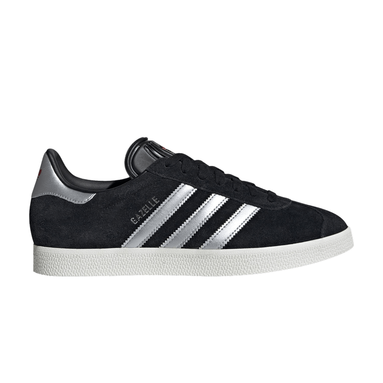 Adidas Gazelle 'Black Silver Metallic' — Core Black/Silver Metallic/Off White
