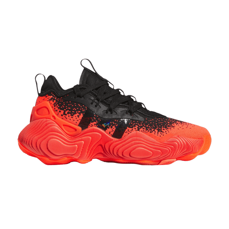Adidas Trae Young 3 J 'Solar Red' — Core Black/Solar Red/Core Black