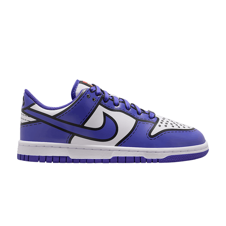LEGO x Nike Dunk Low GS 'Bright Concord' — White/Rush Red/Tour Yellow/Bright Concord