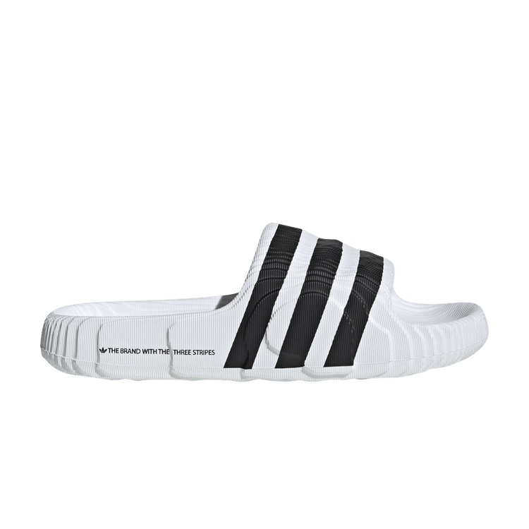 adidas Adilette 22 Slide 'White Black' — Cloud White/Cloud White/Core Black
