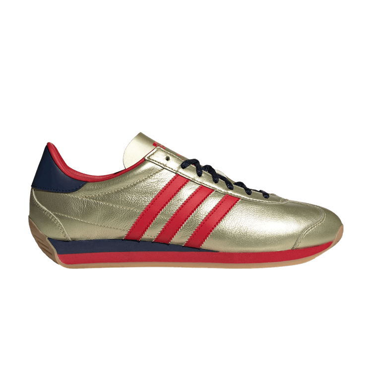 Adidas Country OG 'Gold Metallic Scarlet' — Gold Metallic/Beta Scarlet/Night Indigo