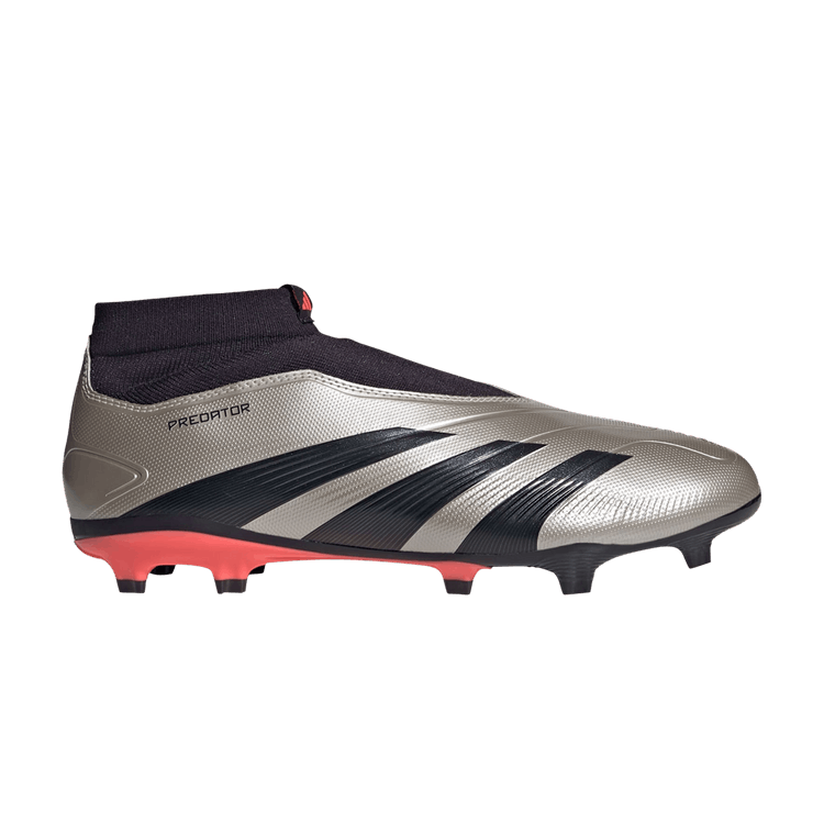 Adidas Predator 24 League Laceless FG 'Vivid Horizon Pack' — Platinum Metallic/Aurora Black/Turbo
