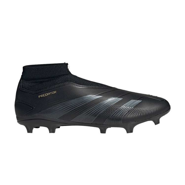 Adidas Predator 24 League Laceless FG 'Dark Spark Pack' — Core Black/Carbon/Gold Metallic