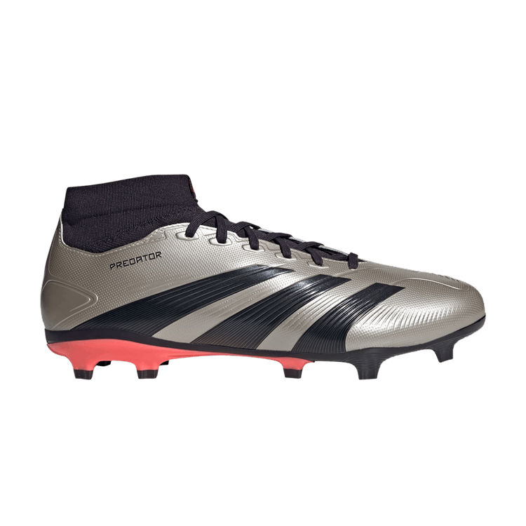 Adidas Predator 24 League Sock FG 'Vivid Horizon Pack' — Platinum Metallic/Aurora Black/Turbo