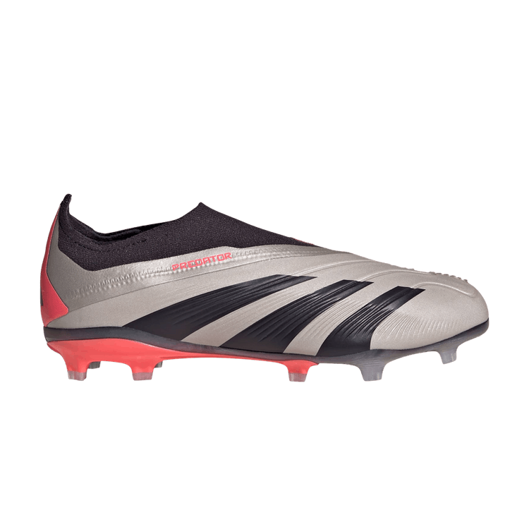 Adidas Predator 24 Elite Laceless FG K 'Vivid Horizon Pack' — Platinum Metallic/Aurora Black/Carbon