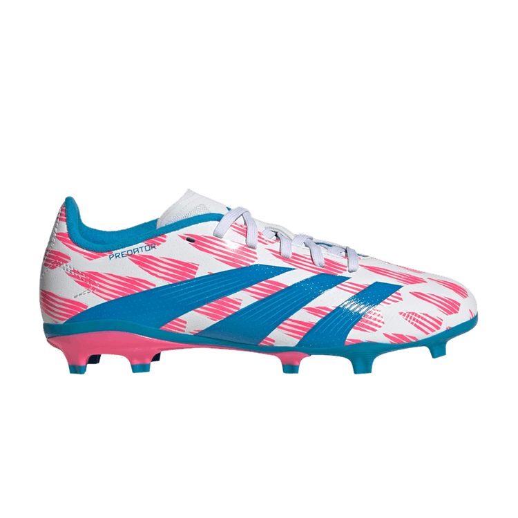 Adidas Predator League FG K 'Reemergence Pack' — Cloud White/Solar Blue/Solar Pink