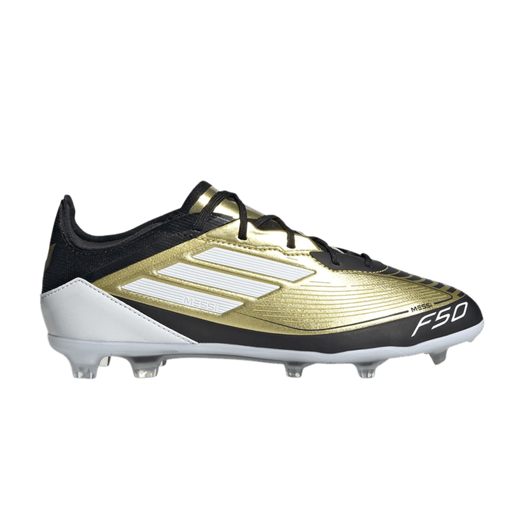 adidas Messi Adizero F50 Pro FG K 'Triunfo Dorado' — Gold Metallic/Cloud White/Core Black