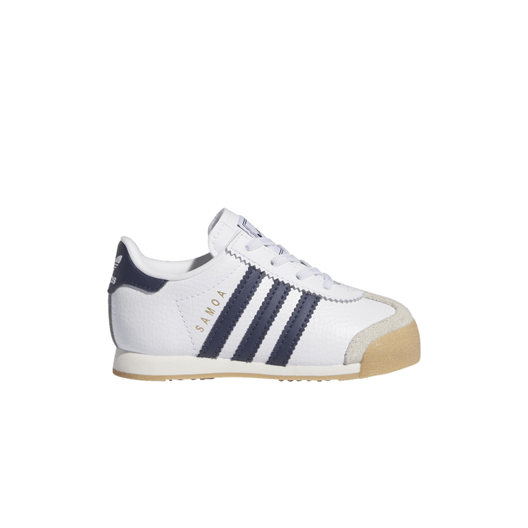 Adidas Samoa I 'White Vintage Indigo' — Footwear White/Vintage Indigo/Gold Metallic