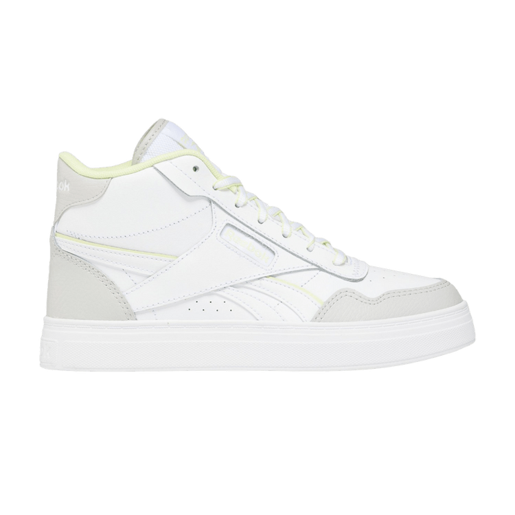 Reebok Wmns Court Advance Bold High 'White Citron Glow' — Footwear White/Steely Fog/Citron Glow