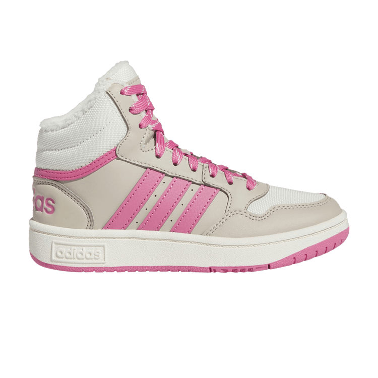 Adidas Hoops 3.0 Mid J 'Wonder Beige Pink Fusion' — Wonder Beige/Pink Fusion/Off White