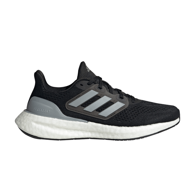 Adidas Wmns PureBoost 23 Wide 'Black Silver Metallic' — Core Black/Silver Metallic/Carbon