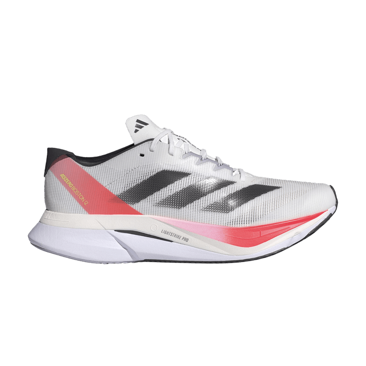 Adidas Wmns Adizero Boston 12 'White Aurora Solar Red' — Cloud White/Aurora Metallic/Solar Red