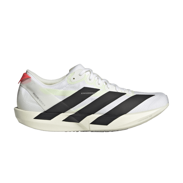 adidas Wmns Adizero Adios 9 'White Black' — Cloud White/Core Black/Lucid Red