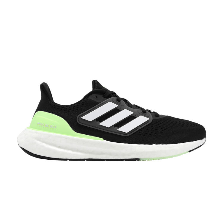 Adidas PureBoost 23 Wide 'Black Green Spark' — Core Black/Cloud White/Green Spark