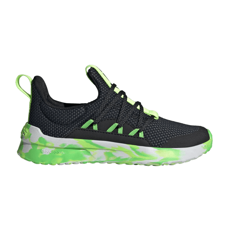 Adidas Lite Racer Adapt 5.0 J 'Black Lucid Lemon Camo' — Core Black/Core Black/Lucid Lemon