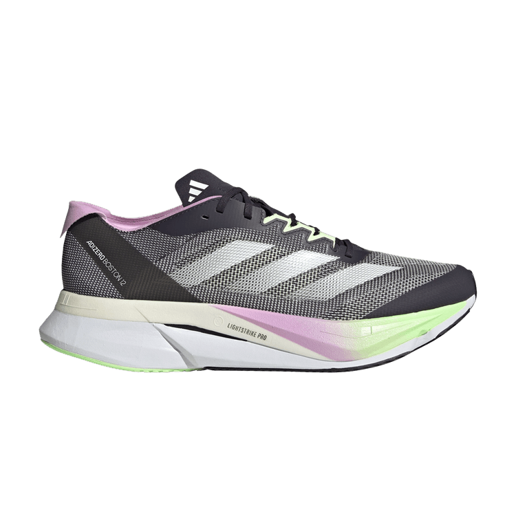 adidas Adizero Boston 12 'Black Green Spark' — Aurora Black/Zero Metallic/Green Spark