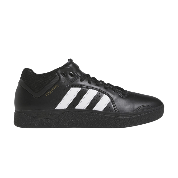 adidas Tyshawn Remastered 'Black White' — Core Black/Cloud White/Gold Metallic