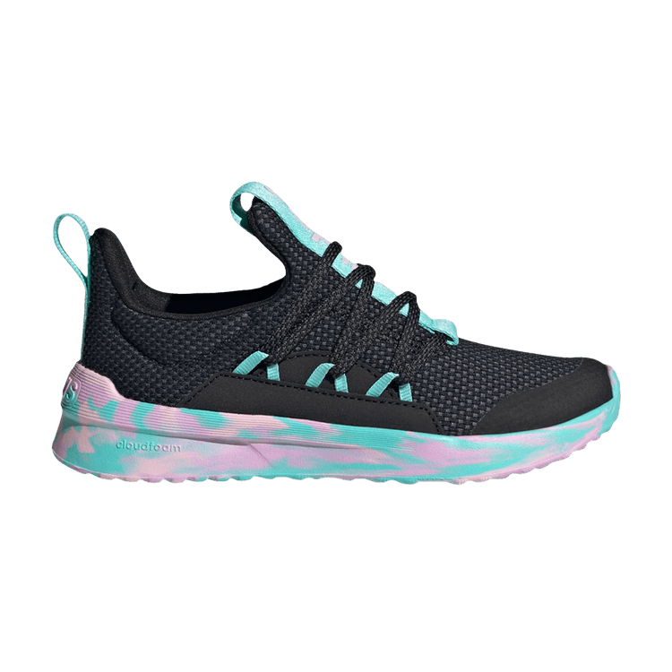 Adidas Lite Racer Adapt 5.0 J 'Black Flash Aqua Camo' — Core Black/Clear Pink/Flash Aqua