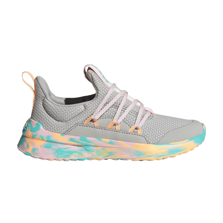 Adidas Lite Racer Adapt 5.0 J 'Grey Flash Aqua Camo' — Grey Two/Clear Pink/Flash Aqua