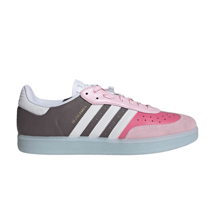 Adidas Velosamba Leather 'Charcoal Clear Pink' — Charcoal/Cloud White/Clear Pink