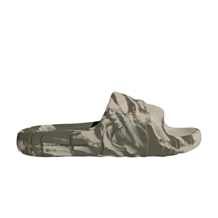 adidas Adilette 22 Slide 'Wonder Beige Olive Strata' — Wonder Beige/Olive Strata/Core Black