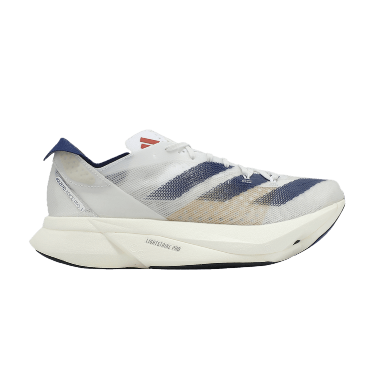 Adidas Wmns Adizero Adios Pro 3 'White Dark Blue' — Cloud White/Dark Blue/Gold Metallic
