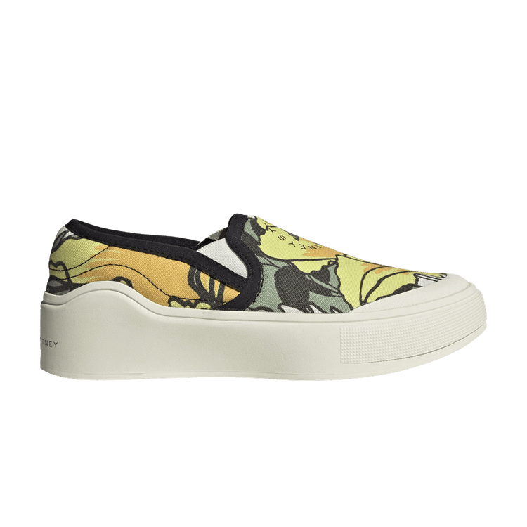 Stella McCartney x adidas Wmns Court Slip-On 'Floral' — Tent Green/Yellow/Off White