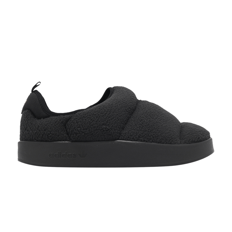 adidas Puffylette 'Core Black Fleece' — Footwear White/Core Black/Pulse Amber