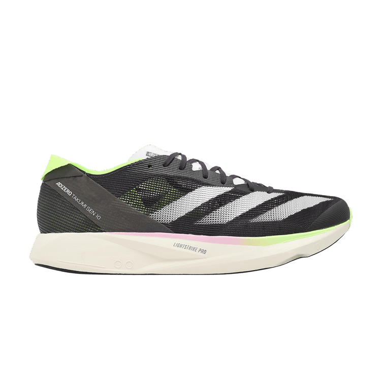 Adidas Adizero Takumi Sen 10 'Aurora Black Lucid Lemon' — Aurora Black/Zero Metallic/Lucid Lemon