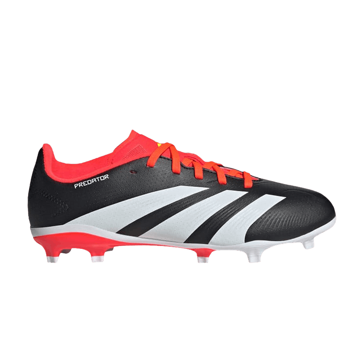 Adidas Predator 24 League FG J 'Solar Energy Pack' — Core Black/Cloud White/Solar Red