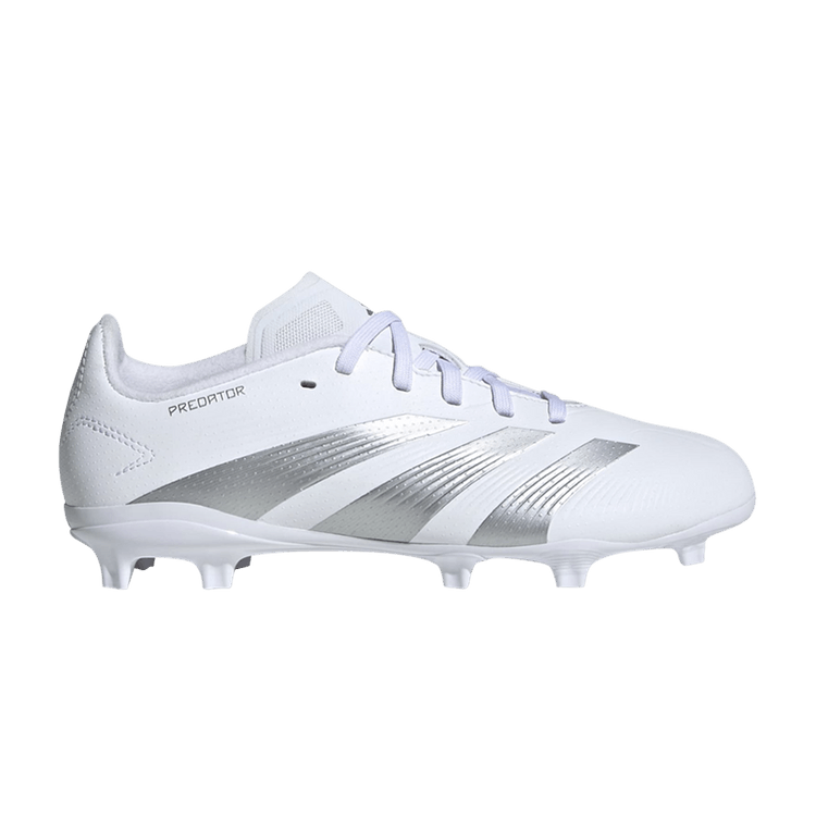 Adidas Predator 24 League FG J 'Pearlized Pack' — Cloud White/Silver Metallic/Cloud White