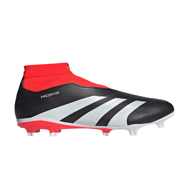 Adidas Predator 24 League Laceless FG 'Solar Energy Pack' — Core Black/Cloud White/Solar Red