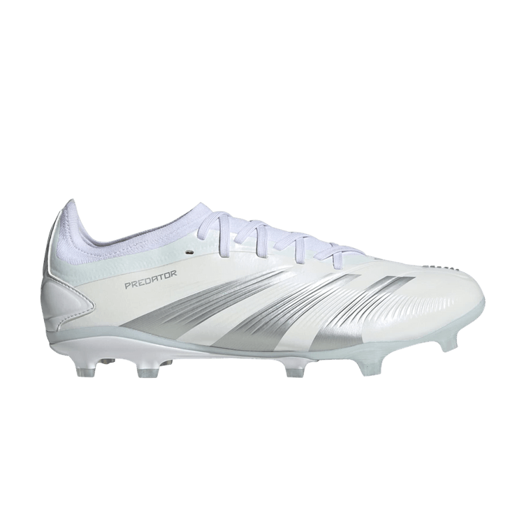 Adidas Predator 24 Pro FG 'Pearlized Pack' — Cloud White/Silver Metallic/Cloud White