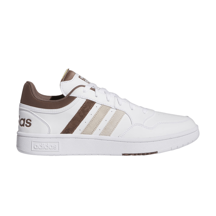 Adidas Hoops 3.0 Low 'Tonal Stripes Pack - Earth Strata' — Cloud White/Earth Strata/Wonder Beige