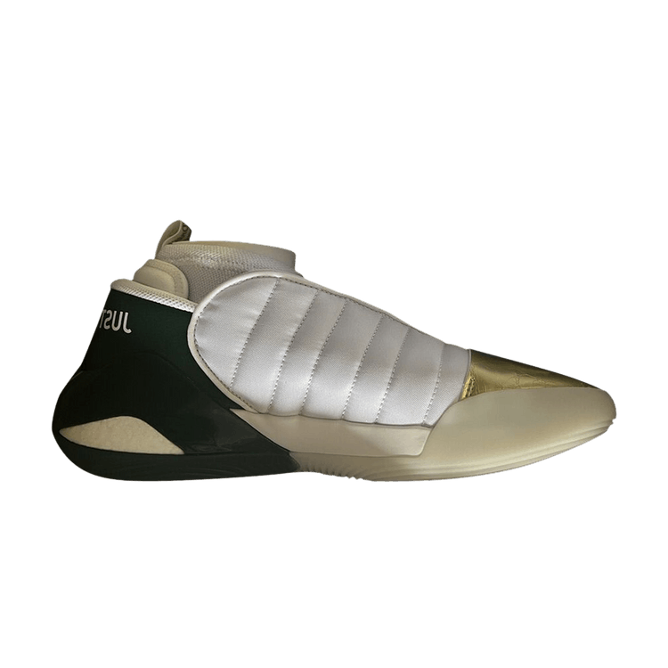 adidas Harden Vol. 7 'Drew League' — Footwear White/Gold Metallic/Dark Green