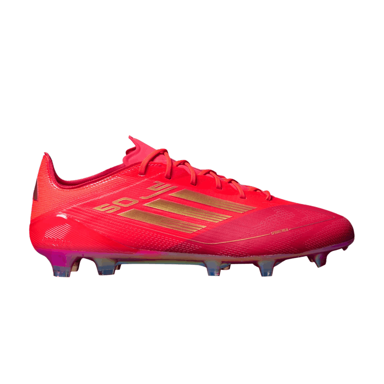 Mo Salah x adidas Adizero F50 Elite FG 'Two Horizons' — Solar Red/Gold Metallic/Bright Red