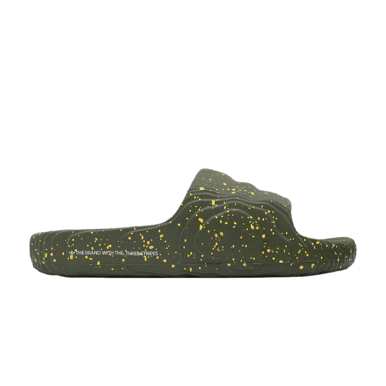Adidas Adilette 22 Slide 'Olive Strata Spark Speckled' — Olive Strata/Spark/Crystal White