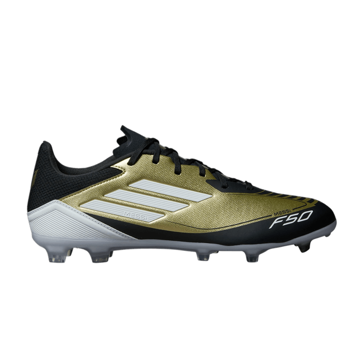adidas Messi Adizero F50 League FG MG 'Triunfo Dorado' — Gold Metallic/Cloud White/Core Black