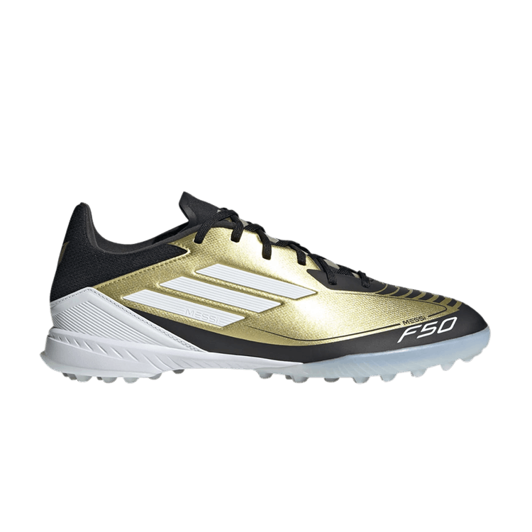 adidas Messi Adizero F50 League TF 'Triunfo Dorado' — Gold Metallic/Cloud White/Core Black