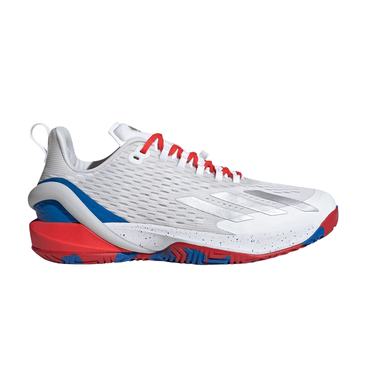 Adidas Adizero Cybersonic 'White Blue Bright Red' — Cloud White/Silver Metallic/Bright Red