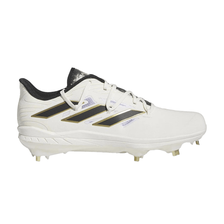 Adidas Adizero Afterburner 9 'White Black Gold Metallic' — Cloud White/Core Black/Gold Metallic