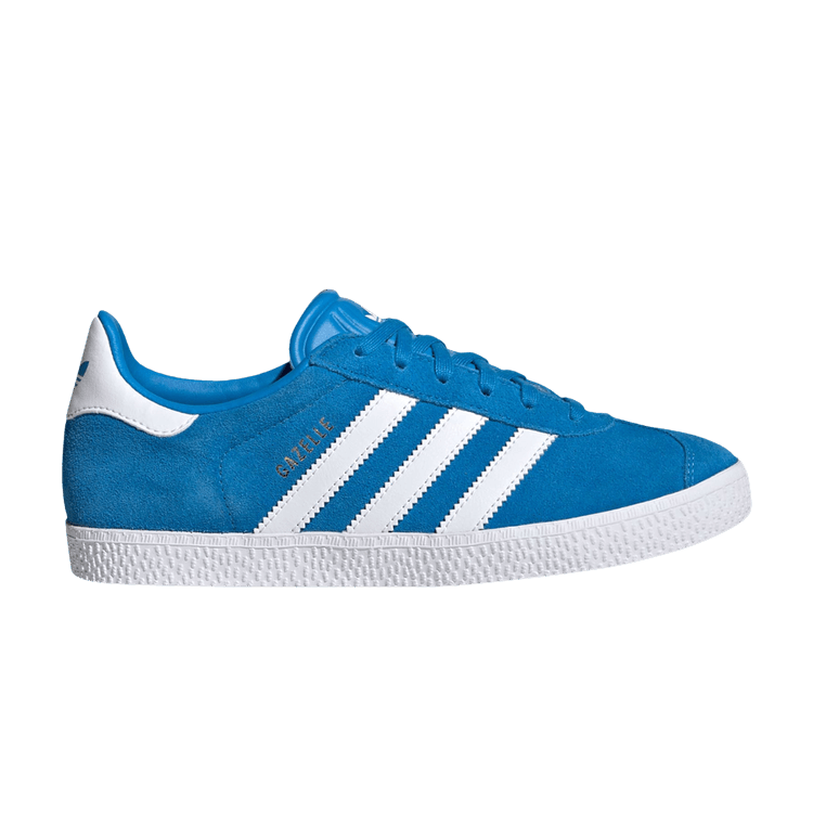 Adidas Gazelle J 'Bright Blue' — Bright Blue/Cloud White/Gold Metallic