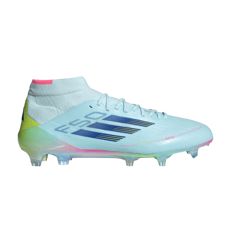 Adidas Wmns Adizero F50 Elite Mid FG 'Stellar Icon Pack' — Almost Blue/Semi Lucid Blue/Semi Solar Yellow