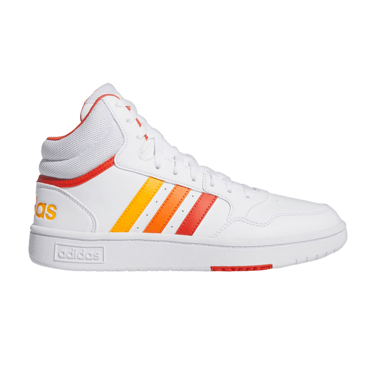 Adidas Hoops 3.0 Mid 'White Preloved Red Orange' — Cloud White/Preloved Red/Orange