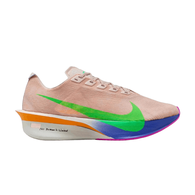 Nike Vaporfly 4 "Eliud Kipchoge" Men's Road Racing Shoes — Silt Red/Fire Pink/Bright Ceramic/Green Shock