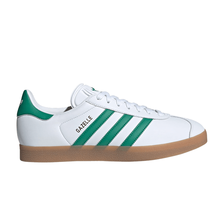 adidas Gazelle 'White Bold Green' — Cloud White/Bold Green/Gold Metallic